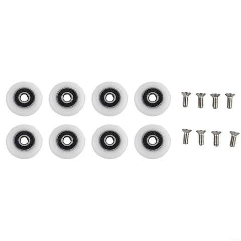 Heavy Duty Replacement Shower Door Rollers For 19mm 23mm And 25mm Glass Sliding Doors with 8 nylon wheels and rust resistant screws.