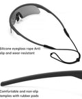 Hella Crisp Polarized Range Ready Sunglasses UV400 Protection Lightweight Wraparound Safety Shades For Men And Women Matte Black Frame with silicone eyeglass rope.