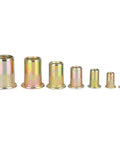 Rivnut Kit 165Pcs Copper Alloy M3 M12 Threaded Inserts in various sizes for steel, plastic, fiberglass industrial projects