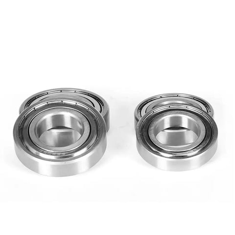 10 Pack Real Deal Deep Groove Ball Bearings Stainless Steel Rubber Sealed Double Shields Radial Support Built Different For Smooth Rolls And Serious Workloads S6010 50X80X16Mm displayed in pairs showing metal construction and seals.