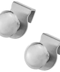 Stainless Steel Glass Door Pull Handles Set Of 2 For 5 To 8mm Glass Thickness 28mm Round Knobs Rust Resistant Scratch Resistant