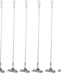 Earth Anchor 68-DB1 Medium Pack Of 12 for securing outdoor equipment to ground without holes or concrete, aligned in a row.