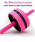Pink Ab Wheel Roller Set With Cushioned Knee Pad And Cardio Jump Rope For Hardcore Core Training That Delivers Beast Mode Gains And Reliable Power On Your Daily Fitness Grind Journey. Side view of pink ab roller with 168mm diameter.