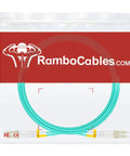Heavy-Duty OM4 Multimode LC To LC Fiber Patch Cable 10 Feet 4 Pack Duplex Network Cord LSZH Jacket in packaging