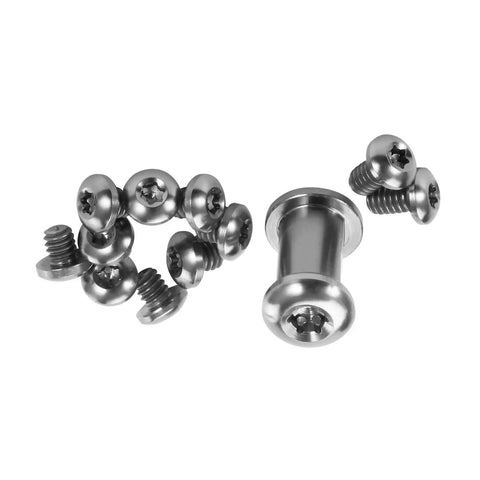 Industrial Strength Titanium Replacement Screws And Pivot Hardware Kit With A Deep Carry Pocket Clip For Folding Knife Upgrade, 13 pieces.
