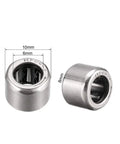 Heavy Duty Precision Needle Roller Bearings 6mm Bore 10mm OD 8mm Width Chrome Steel Needles PA66 Cage One Way Clutch Bearing 5 Pack close-up view