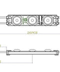 Diagram of 110V AC LED Module White 1.5W Decorative Light For Letter Signs And Advertising Displays With Adhesive Tape Backing
