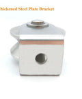 Front view of a V Groove Wheel Heavy Duty Stainless Steel Caster With Bracket For Sliding Gates Rolling Gates Inverted Track And Industrial Machines High Load Capacity And Corrosion Resistant Design