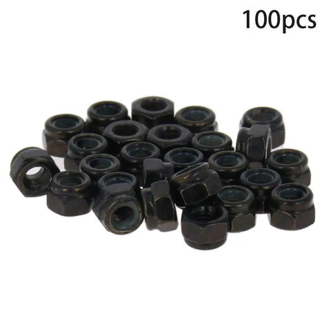 Premium M3 X 0.5mm Hex Lock Nuts Built Like A Tank With Nylon Insert For Rock Solid Self Clinching Grip Black Zinc Plated Carbon Steel Fastener Assortment Pack Of 100