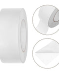 Heavy Duty Clear Tape That Really Slaps For Crafts Wall Mounts Zero Residue Easy Peel Stick Fix shows roll and detail of adhesive. 