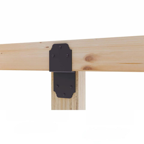 Two Pack Heavy Duty Pergola Brackets Beefy Z Bracket For Post To Beam Connections Six Inch Steel Angle Joist Tie Durable Wood DIY Deck Framing And Fence Repair Hardware Built Tough For Strong Safe Outdoor Builds