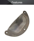 Top Shelf Vintage Shell Cup Pulls For Kitchen Cabinets And Dresser Drawers Bronze Iron Handles With Screws Smooth Finish Durable Home Decor Hardware Installation Kits close-up view of bronze shell cup pull.