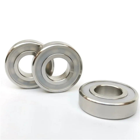 Premium 316 Stainless Steel Deep Groove Ball Bearing 75X160X37 Millimeters three ball bearings showing precision machined design