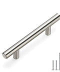 Single handle from 30 Pack 3 Inch Center To Center Brushed Nickel Cabinet Pulls Modern Stainless Steel Cabinet Handles Five Inch Overall Length