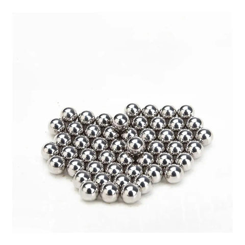 Authentic Carbon Steel Bearing Balls 10mm Diameter 10 Pack Built Different For Diy Builders Welding Repairs And Home Decor Smooth polished steel spheres arranged neatly.