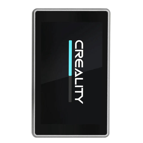 Fresh 4.3 Inch Touch Screen Kit For 3D Printers Hella Easy Setup With Crisp 480X400 Display showing Creality logo on sleek black surface.