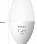 Smart Candle LED Bulb 40W Equivalent B39, 2 Pack, Soft Warm White 2700K, E12 Base displayed vertically