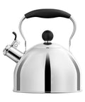 Stovetop Whistling Tea Kettle, 2 Quart Stainless Steel Pot For Tea And Coffee Lovers, 1.8L Water Boiler With Easy Grip Handle