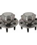 Heavy Duty Front Wheel Bearing and Hub Assembly for GMC Yukon 2007 to 2014 Five Three Liter V8, pair with smooth finish and six studs.