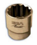 Badass Non Sparking Aluminum Bronze Socket Wrench tough as nails, 12 edge configuration for robust grip and safety in hazardous environments.