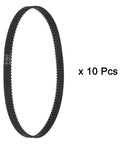 2GT Timing Belt Closed Loop For 3D Printer, 6mm Wide By 250mm Long, 125 Teeth, Reinforced Rubber With Fiberglass, 10 pack