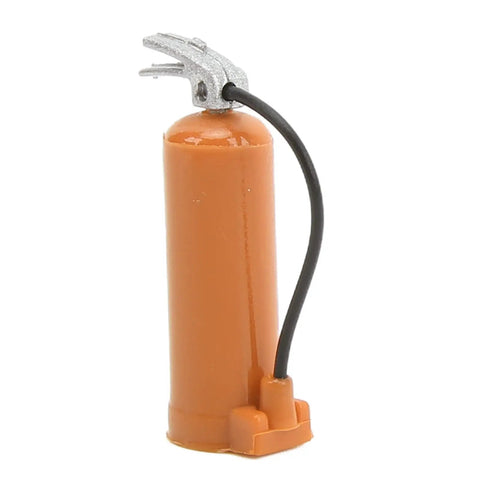 Legendary Scale Model Fire Extinguisher For 1/18 And 1/24 Rc Cars Fresh Plastic Decor sick setup with orange body and silver nozzle.