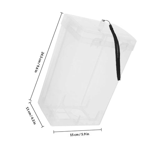 Durable Outdoor Waterproof Electrical Outlet Cover For Universal Charging Stations and Cord Storage Box, clear, 24.5cm x 15cm x 11cm.