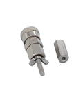 Stainless steel VacU Lock End Connector For Reciprocating Linear Actuator DIY Design In Stainless Steel With M8 Thread shown disassembled