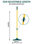 3 In 1 Turf Rake For Artificial Grass And Carpet Care With Adjustable 32 To 50 Inch Steel Handle shown at 52 inch length