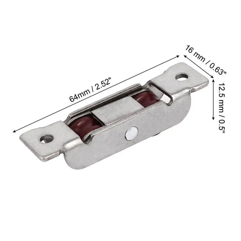 Premium Double Nylon Rollers For Sliding Window Sash Heavy Duty Pulleys Built Tough For No Sweat Gliding And Dang Smooth Operation Replacement Track Wheels Set Of 4, steel nylon roller, 64mm size
