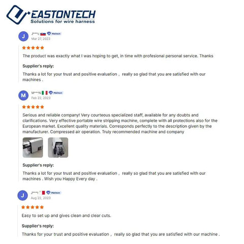 Customer reviews showcasing Precision Rotary Wire Stripping Machine That Eats 8mm2 Cables Like Butter Auto Coaxial Peeler with feedback.
