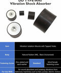 M4 Rubber Vibration Isolator Mounts Four Piece Set Heavy Duty Shock Absorbers With Lock Nuts Built Different for sound absorption.