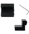 Four Pack Black Barn Door Roller Stopper Hardware For 1.61 Inch By 0.28 Inch Track And 41 By 7 Millimeter Rails, Flat Rail Stop