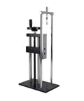 Heavy Duty Digital Force Gauge Test Stand Boss Tier Push Pull Dynamometer Bench with chrome frame and adjustable hook.