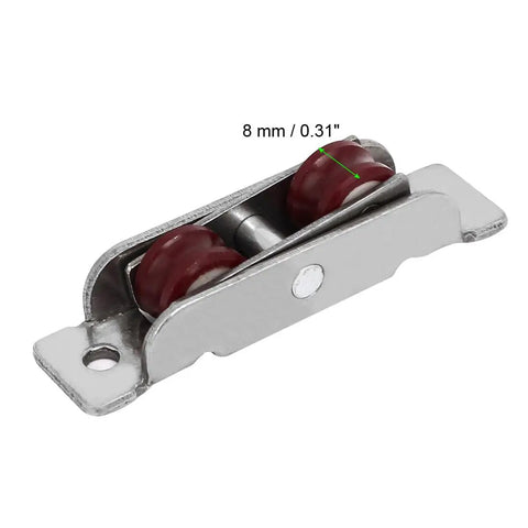 Premium Double Nylon Rollers For Sliding Window Sash Heavy Duty Pulleys Built Tough For No Sweat Gliding And Dang Smooth Operation Replacement Track Wheels Set Of 4, steel rollers with red nylon wheels