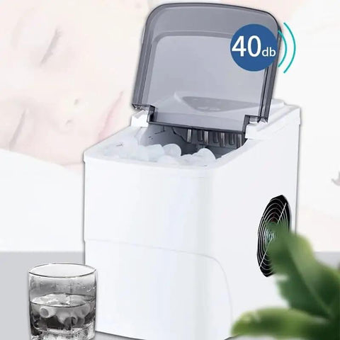 Solid Countertop Automatic Ice Maker For Kitchens Or Game Rooms Producing Fast Crystal Clear Cubes In Minutes With Low Key Push Button Controls