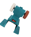 Boss Level Mini Bench Grinder With 18V Cordless Battery for super smooth metal finishing, compact with two grit wheels.
