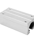 SBR30LUU Linear Guide Pillow Block With Hardened Chrome Steel Shaft And Heavy Duty Aluminum Housing, side view.