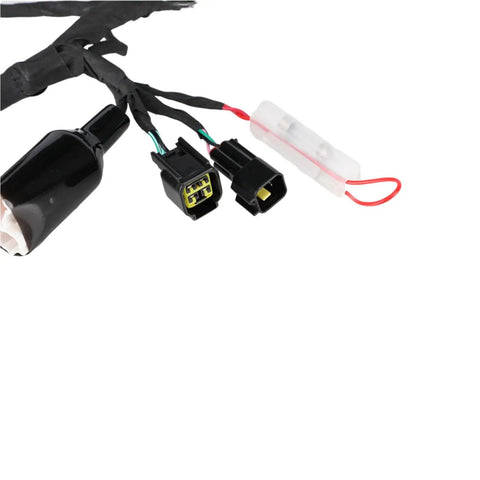 Close-up of connectors from Full Wiring Harness Assembly For Surron Light Bee X And Light Bee S Electric Dirt Bike Replacement Cable Harness
