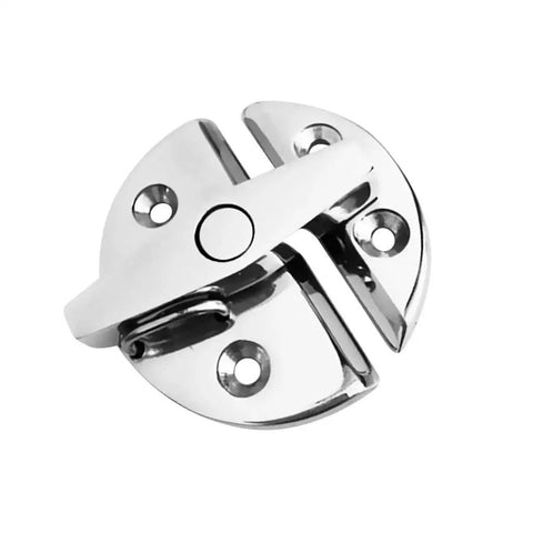 Hella Durable 316 Stainless Steel 55mm Round Twist Lock Hatch Latch For Marine Boats And Caravan Doors Secure Turn Snap in polished finish.