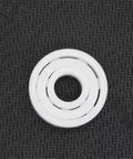 Full Ceramic Bearing ABEC-9 Precision ZrO2 Zirconia Deep Groove Ball Bearing 5x10x4 Millimeters on textured black background.