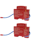 Smart Din Rail Fire Extinguisher Featuring Auto Heat Aerosol Release Ideal For Circuit Breaker Panels And Home Switchgear To Tackle Flames Smooth Zero Sweat Guaranteed, dual units with blue wires.