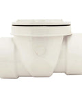 Backwater Valve With Four Inch PVC White For Sewage And Storm Drain Protection, Compact Lightweight And No Hassle DIY Friendly Install