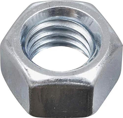 Close-up of a hex head sleeve anchor, showing steel zinc plating, part of a "Hex Head Sleeve Anchor One Half Inch By Three Inch Concrete Anchor 25 Pack Expansion Type For Fastening Fixtures In Concrete Brick And Block With Steel Zinc Plating Predrilling Required".