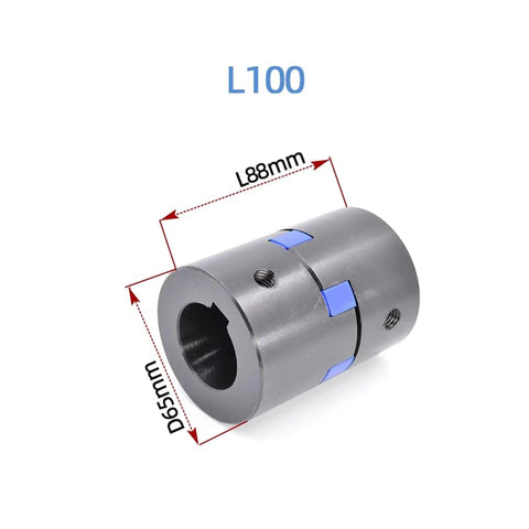 Badass Industrial L Type Jaw Coupler Set Featuring Killer NBR Rubber Insert High Torque Shock Damping Steel Jaws precision design 65mm diameter