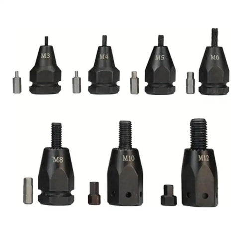No Wire Headaches Just Real Deal Grab And Go Power For M3 To M12 Rivet Nutserts Cordless Electric Rivet Tool parts shown.