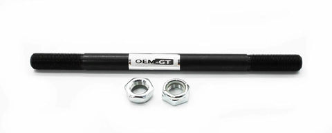 Old School Mini Bike Axle Five Eighths Inch By Ten Inch With Two Inch Threaded Ends And Two Nylon Insert Lock Nuts Zinc Plated For Durability
