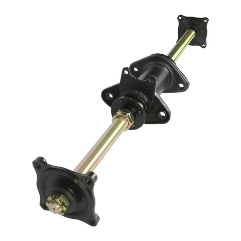 32 Inch Rear Axle Complete Assembly Kit With Swingarm Frame Bracket For GY6 110cc 125cc 150cc And 200cc ATVs Go Karts Buggy DIY Rebuild 4 Hole Carrier Wheel Hub