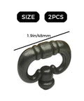 Solid As A Rock Matte Black Ring Knobs For Kitchen Cabinets And Bedroom Drawers Vintage Drop design, size 1.9in, includes 2 pieces.