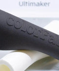 Premium Adjustable Flex Tpu 95A Black 2.85Mm 2000G 3D Printer Filament shown as a black grip handle on a white base.